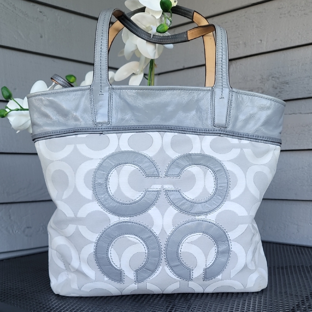 COACH Audrey Art Op Lurex Large Tote